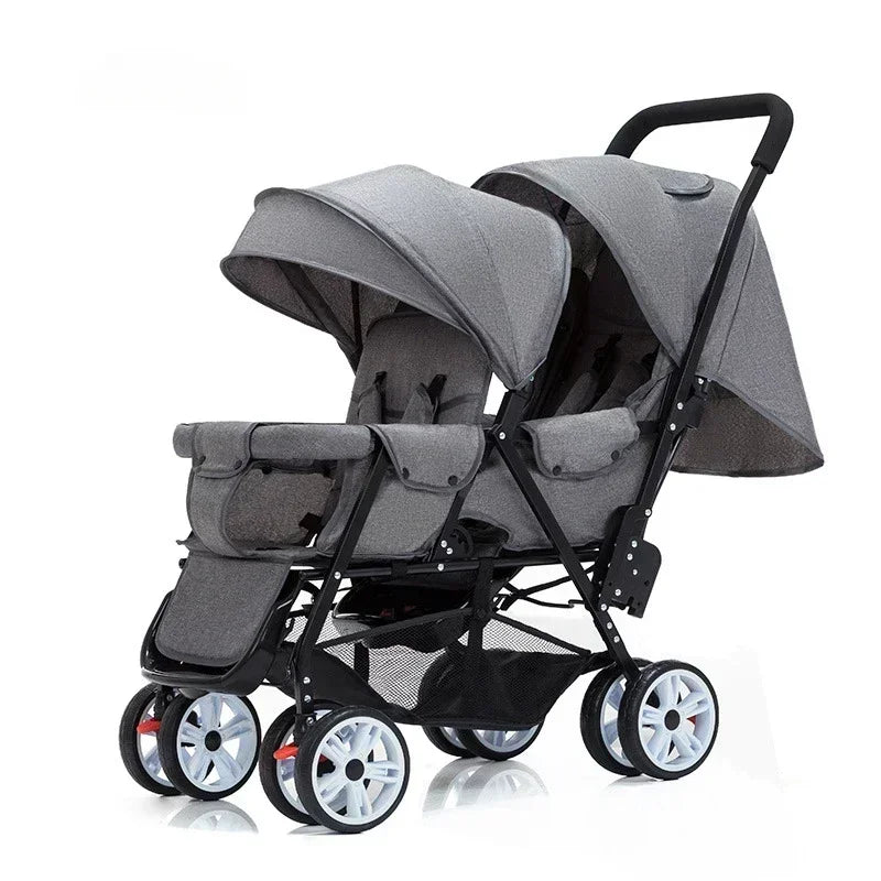 Twin strollers kids two seats strollers foldable carriage