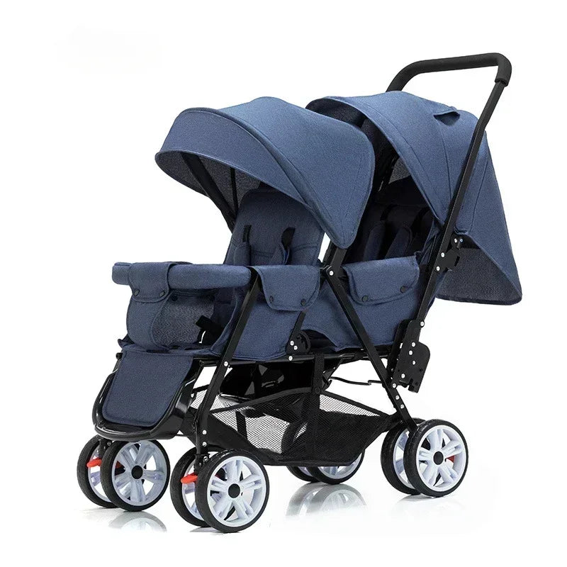 Twin strollers kids two seats strollers foldable carriage
